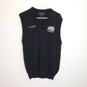 Super Bowl XXXIII vintage black sweater vest 90's